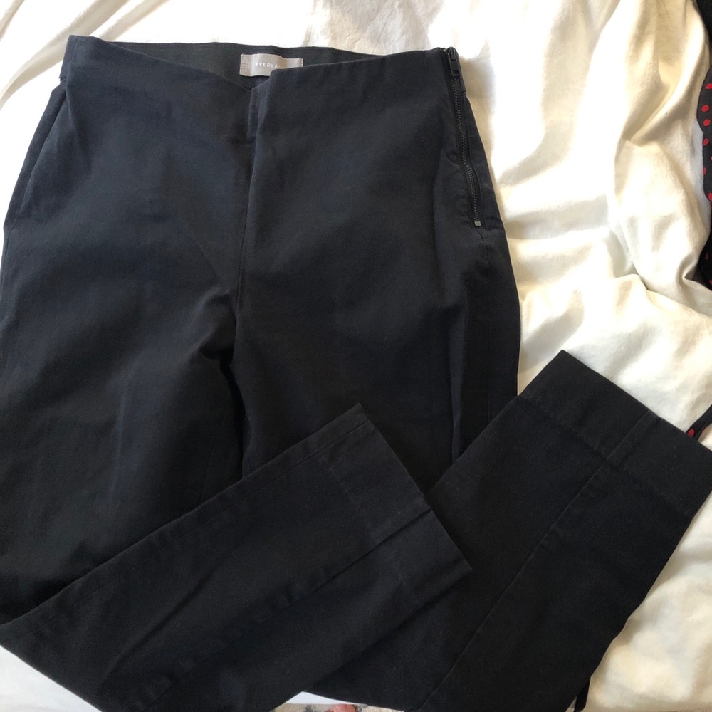 Everlane The Side-Zip Stretch Cotton Ankle pant